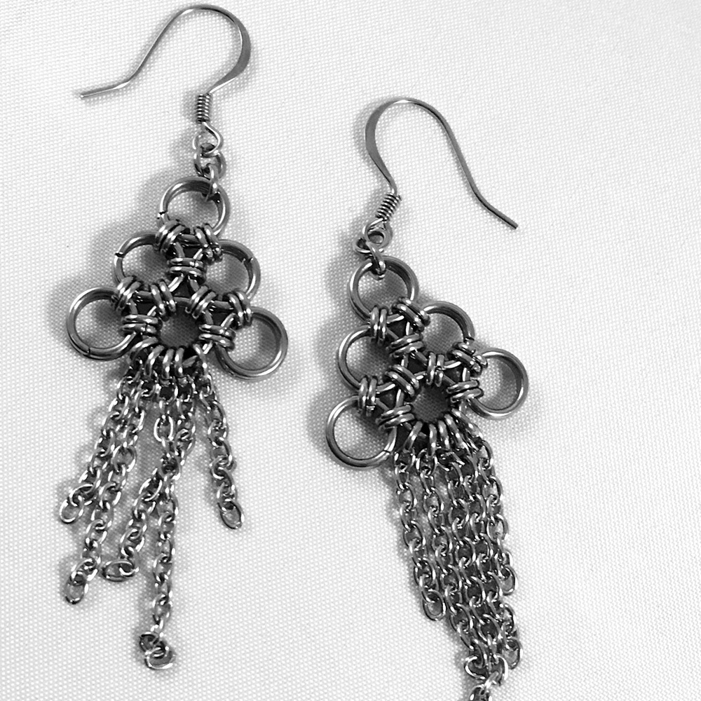 Handmade chainmail earrings